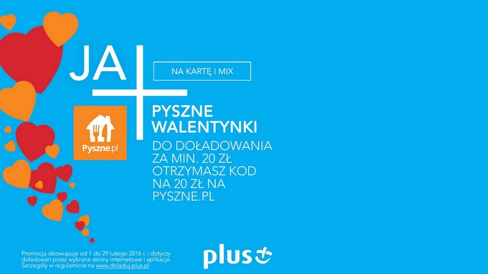 Kody promocyjne 20 zł na pyszne.pl w Plusie