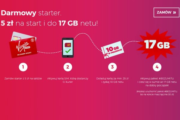 10 GB ekstra w Virgin Mobile