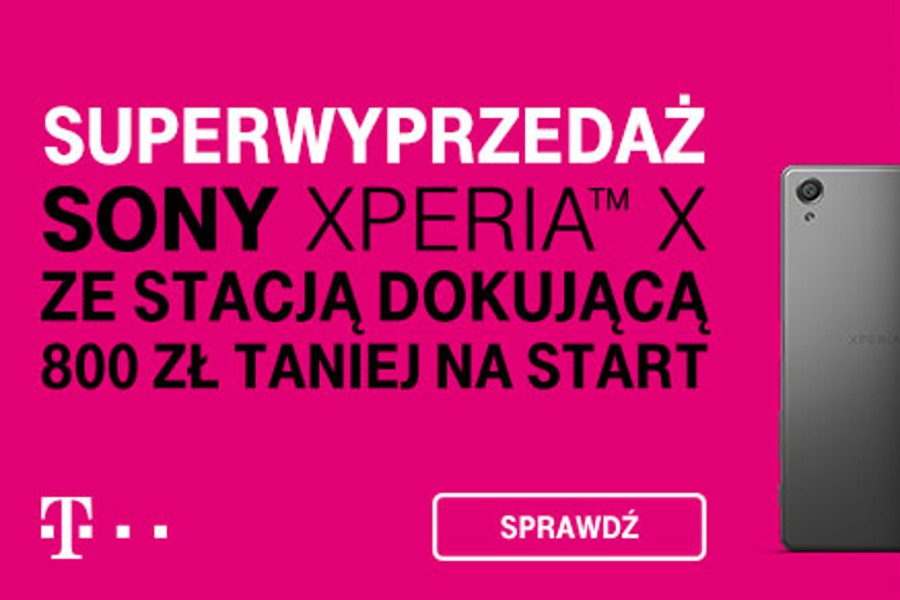 T-Mobile abonament – Sony Xperia X za 199 zł