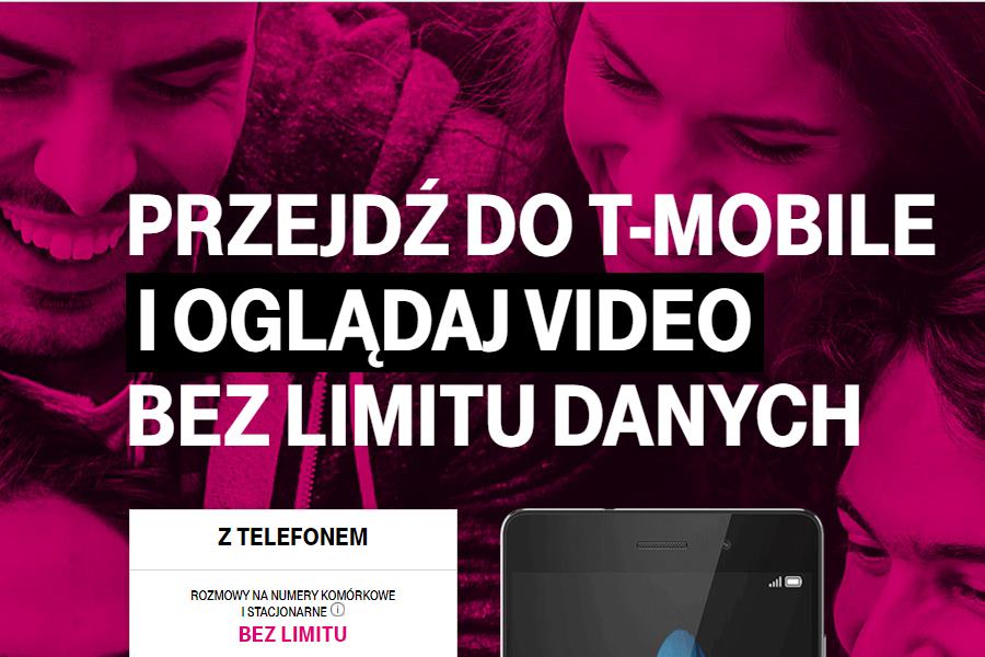 Wideo bez limitu danych w T-Mobile