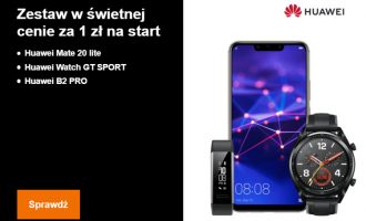 Sportowy zestaw z Huawei Mate 20 Lite w Orange za 1 zł
