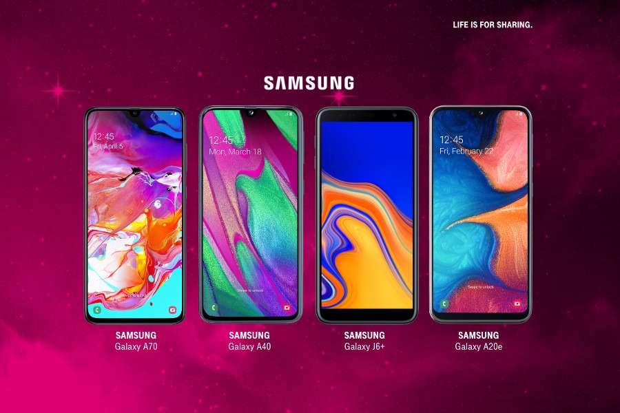 T-Mobile Samsung Galaxy A70, A40, A20e