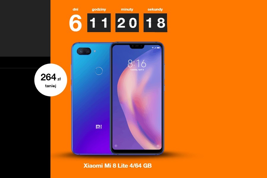 Xiaomi Mi 8 lite telefon tygodnia Orange