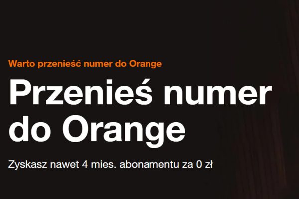 Orange promocja przeniesienie numeru