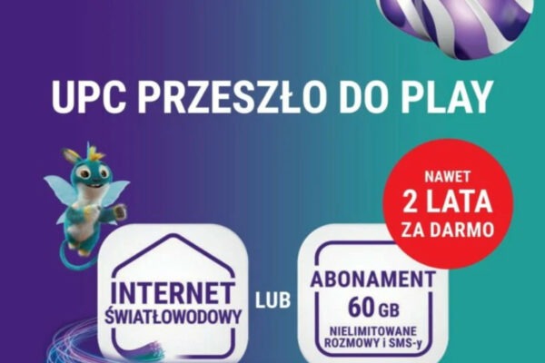 UPC Play promocja 2 lata 0 zł