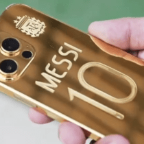 Złoty iPhone 14 Pro od Lionela Messiego. Fajny prezent!