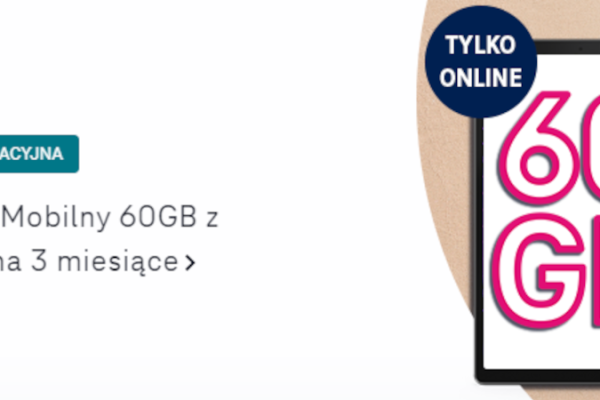 Internet T-Mobile 60 GB na 3 miesiące