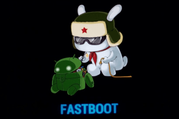 grafika firmy Xiaomi przedstawiająca królika symbolizującego Fastboot naprawiającego smartfonowego Androida