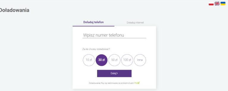 Jak doładować konto w Play na 5 różnych sposobów? | Komórkomat.pl