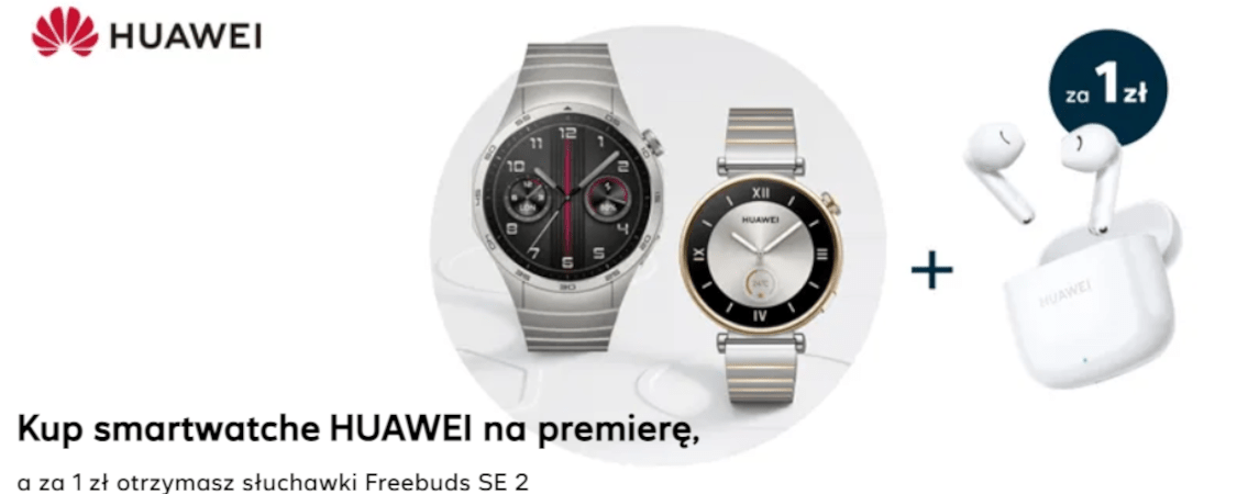 Huawei Watch GT 4 słuchawki w prezencie