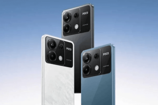 grafika przedstawiająca 3 telefony POCO X6 Pro