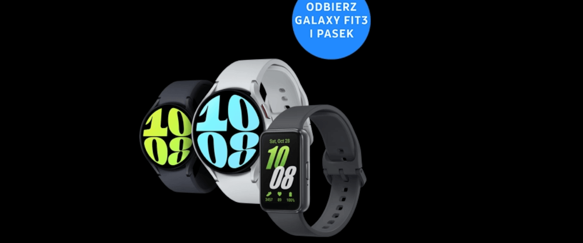 grafika przedstawiająca promocję Samsung Galaxy Watch6 z Galaxy Fit3
