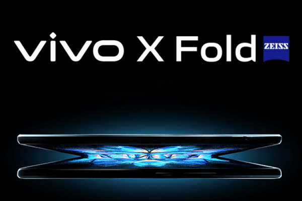 Grafika przedstawiająca jeden ze składanych modeli smartfona vivo z serii X Fold