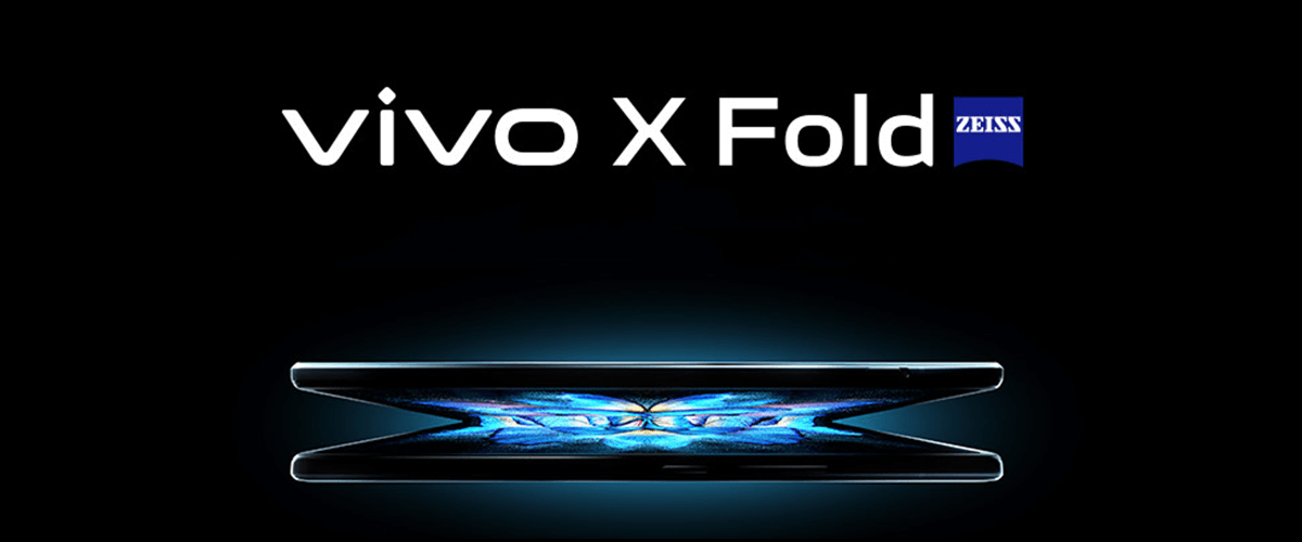 Grafika przedstawiająca jeden ze składanych modeli smartfona vivo z serii X Fold