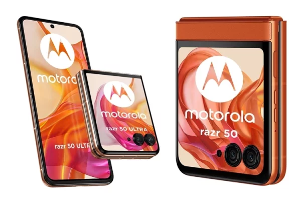 Grafika przedstawiająca prawdopodobny wygląd telefonu Motorola Razr 50