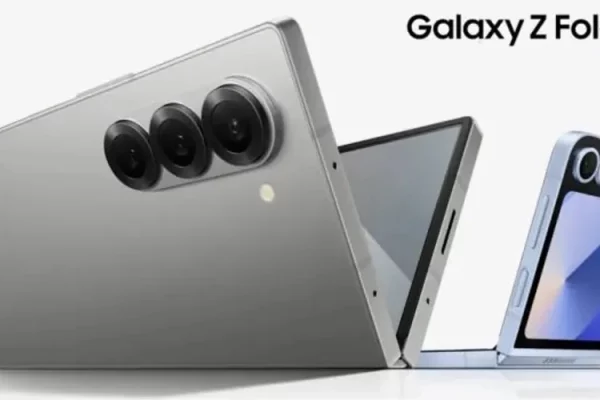Grafika przedstawiająca prawdopodobny wygląd telefonu Samsung Galaxy Z Fold 6