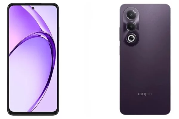 Grafika przedstawiająca prawdopodobny wygląd smartfona OPPO A3x