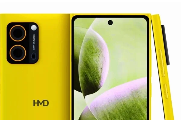 Grafika przedstawiająca możliwy wygląd smartfona HMD Hyper