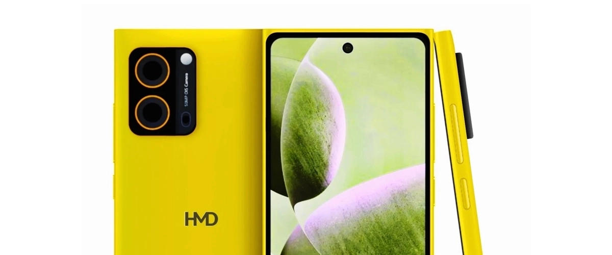 Grafika przedstawiająca możliwy wygląd smartfona HMD Hyper