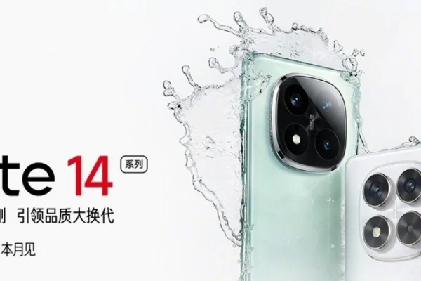 Grafika przedstawiająca prawdopodobny wygląd smartfona z serii Redmi Note 14