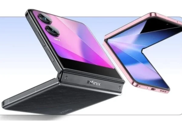 Grafika przedstawiająca prawdopodobny wygląd smartfona Infinix Zero Flip