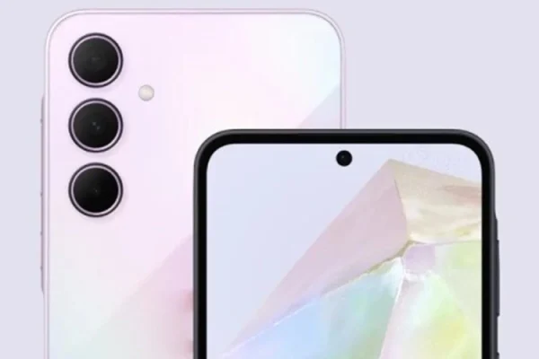 Grafika przedstawiająca prawdopodobny wygląd smartfona Samsung Galaxy A16 5G
