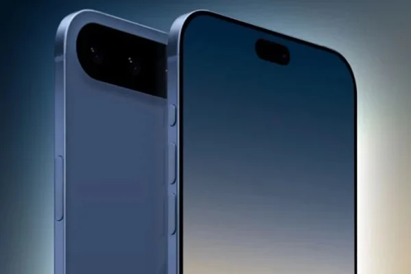 Grafika przedstawiająca prawdopodobny wygląd smartfona iPhone 17 Air