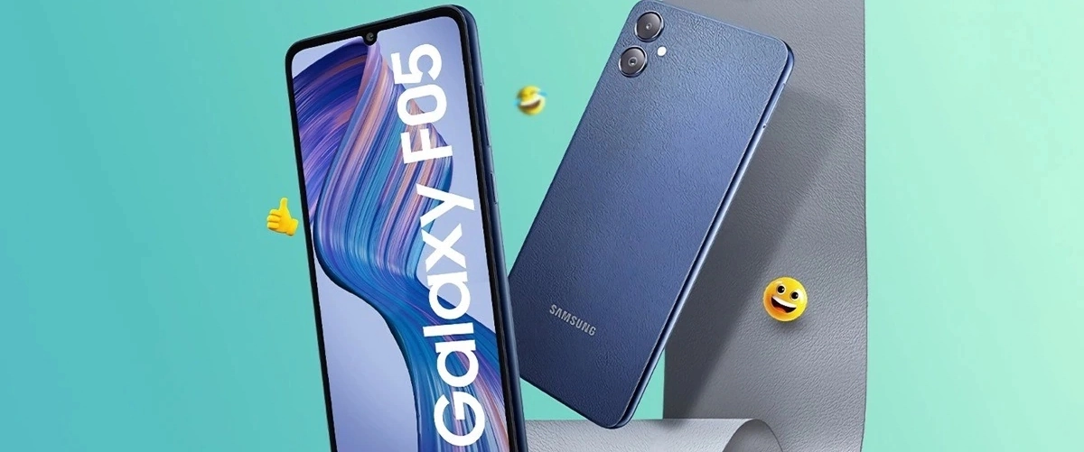 Grafika przedstawiająca smartfona Smasung Galaxy F05