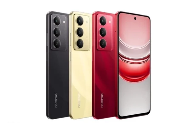 Grafika przedstawiająca wygląd smartfona realme 14X