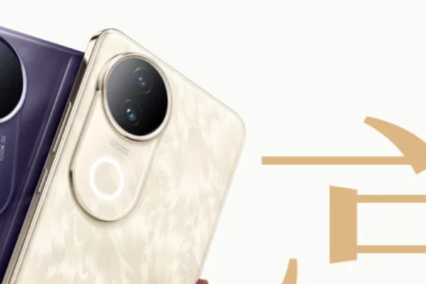grafika przedstawiająca smartfona vivo S20 (który może być tym samym modelem, co vivo V50) w 2 wersjach kolorystycznych