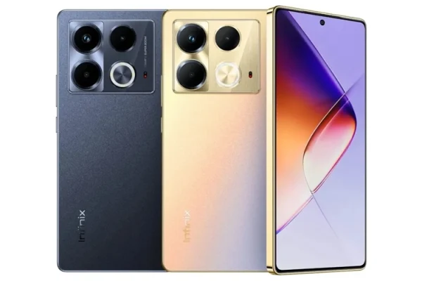 Grafika przedstawiająca możliwy wygląd smartfona Infinix Note 50 Pro