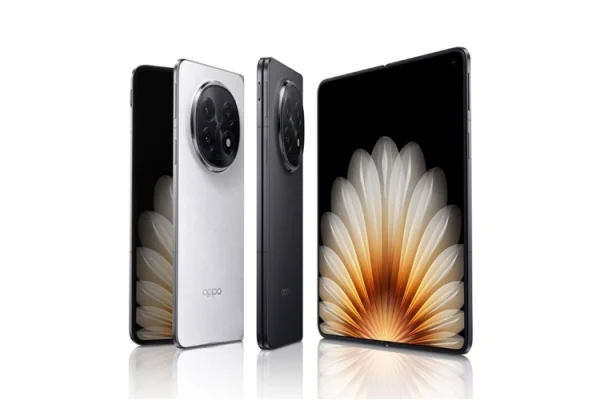 Grafika przedstawiająca składany smartfon OPPO Find N5
