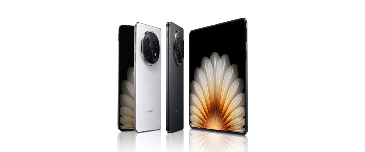 Grafika przedstawiająca składany smartfon OPPO Find N5