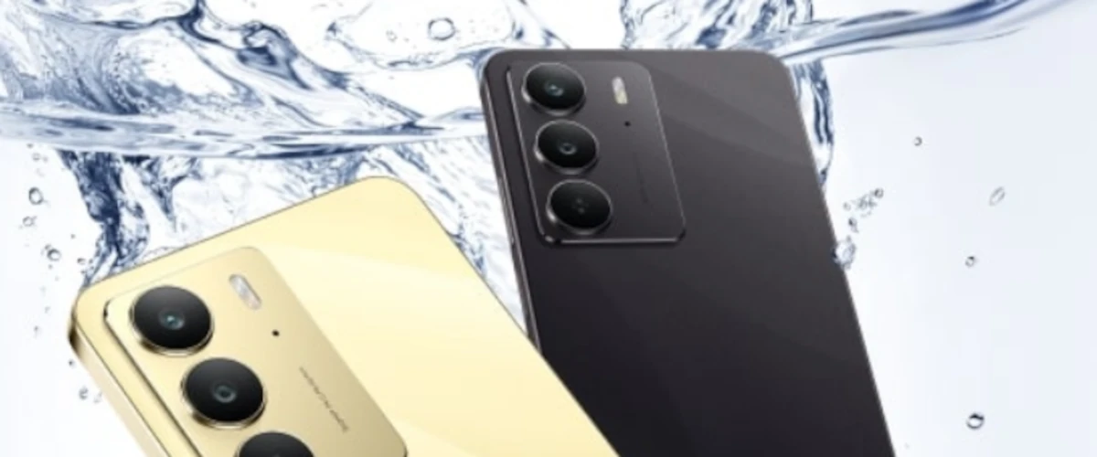 grafika przedstawiająca smartfona realme C75 4G w 2 wersjach kolorystycznych