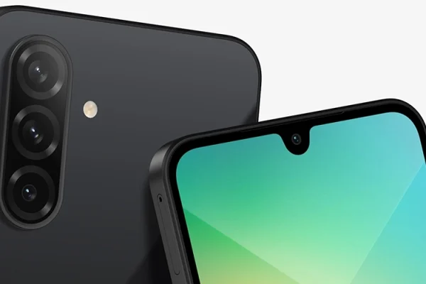 Grafika przedstawia możliwy wygląd smartfona Samsung Galaxy A26 5G