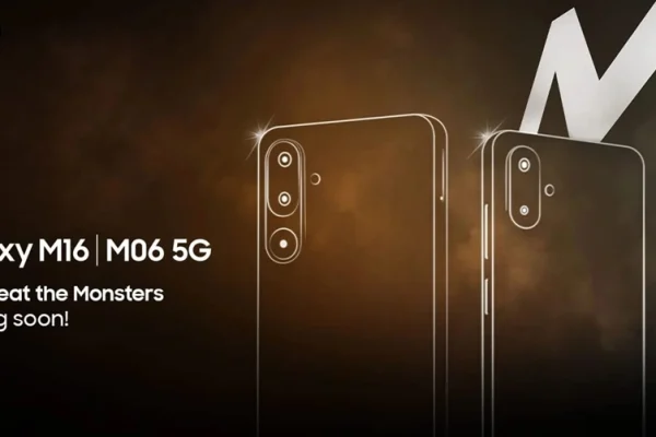 Grafika przedstawiająca możliwy wygląd smartofna Samsung Galaxy M16 5G