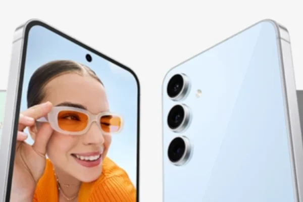 grafika przedstawiająca smartfona Samsung Galaxy S24 FE w różnych wersjach kolorystycznych