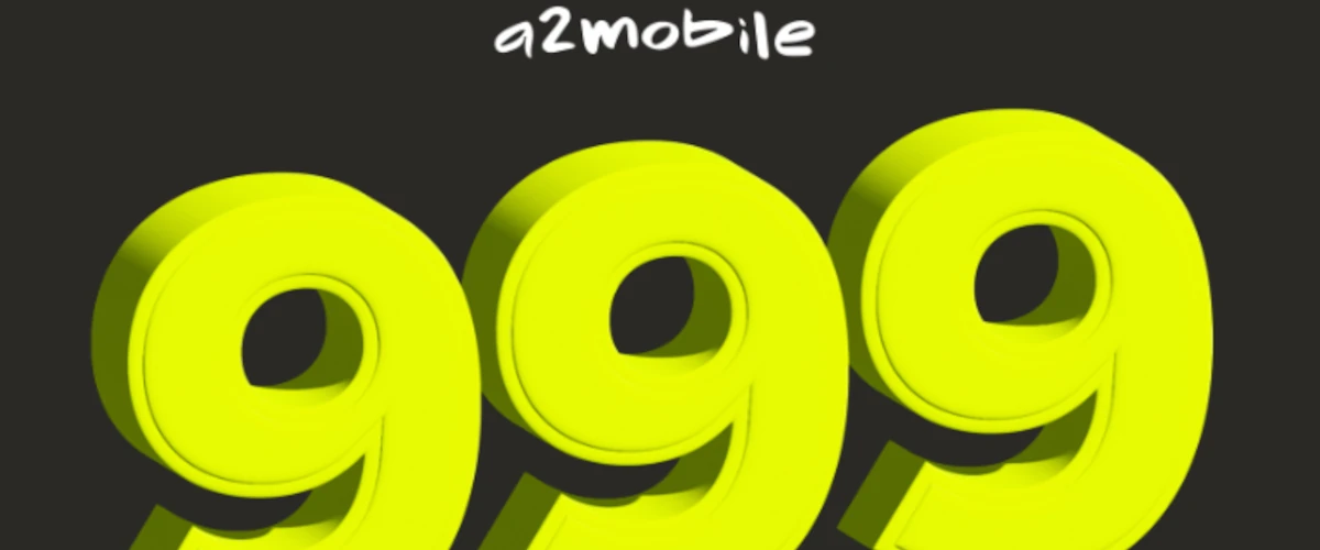 grafika firmy a2mobile symbolizująca promocję 999 GB ekstra