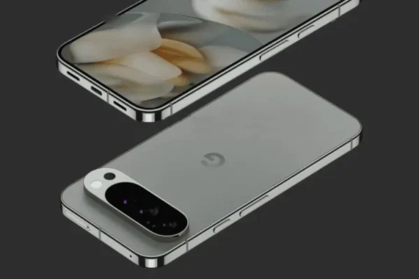 Grafika przedstawiająca możliwy wygląd smartfona Google Pixel 10 XL