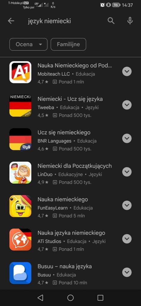 aplikacje do nauki j. niemieckiego