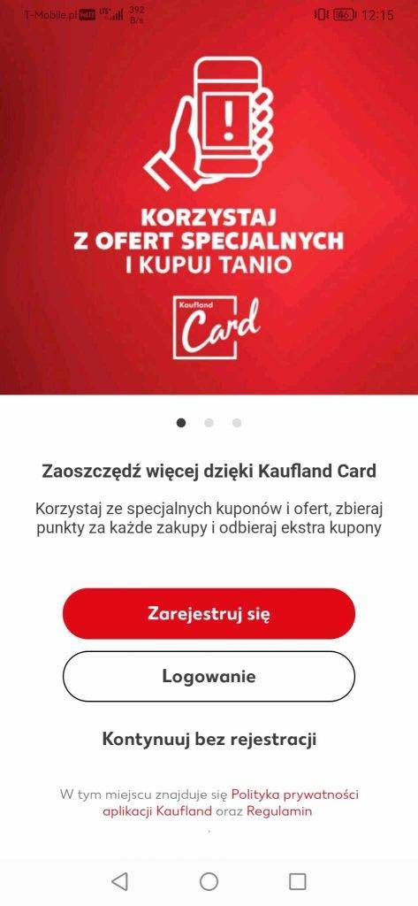 aplikacja Kaufland Card