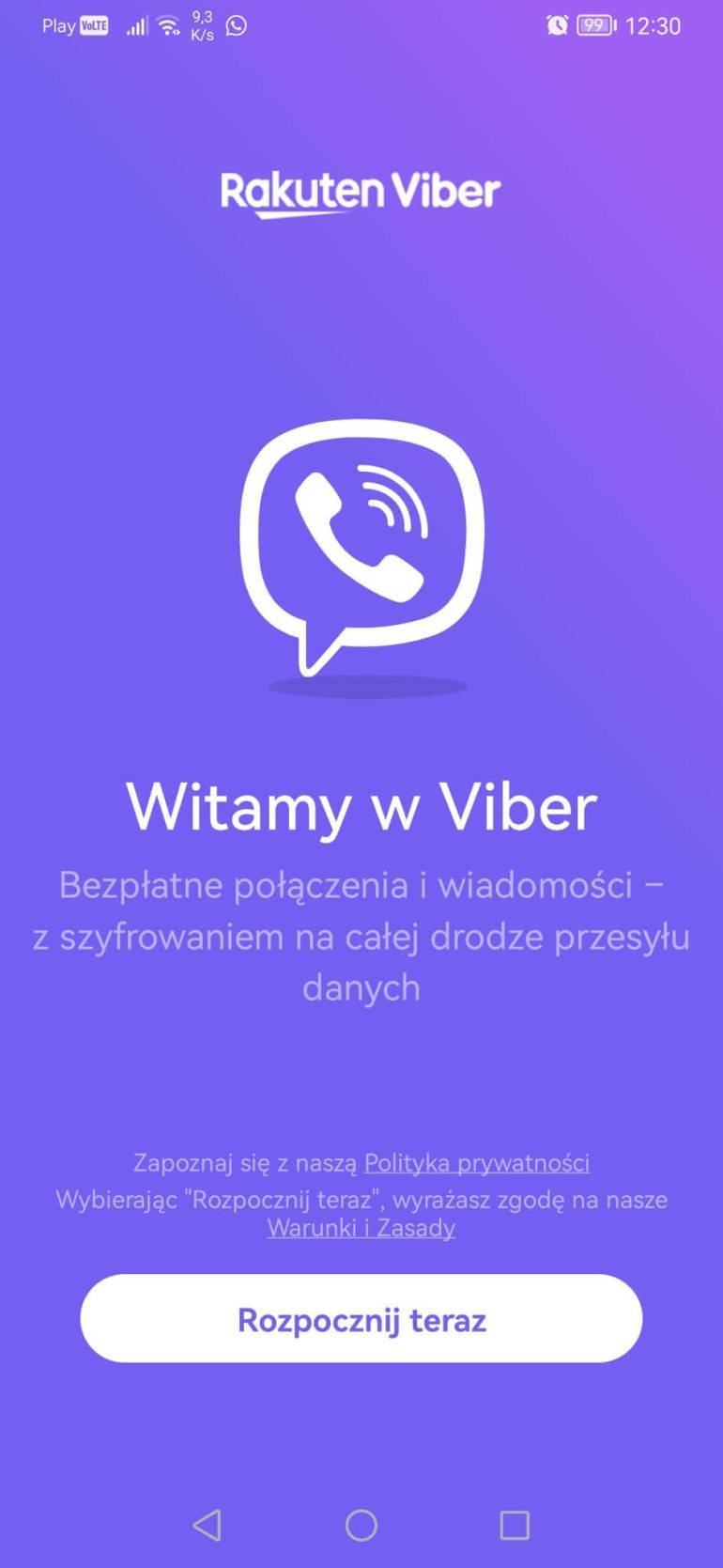screen z aplikacji Viber
