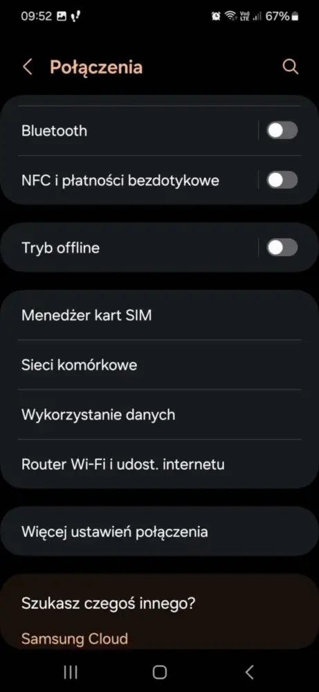 screen z ustawień telefonu pokazujący jak włączyć 5G na telefonie