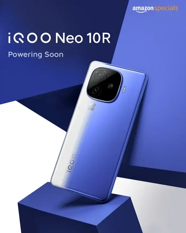 grafika firmy amazon/vivo przedstawiająca w reklamie smartfona iQOO Neo10R