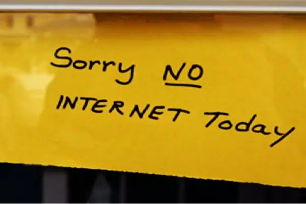 Sorry no Internet Today