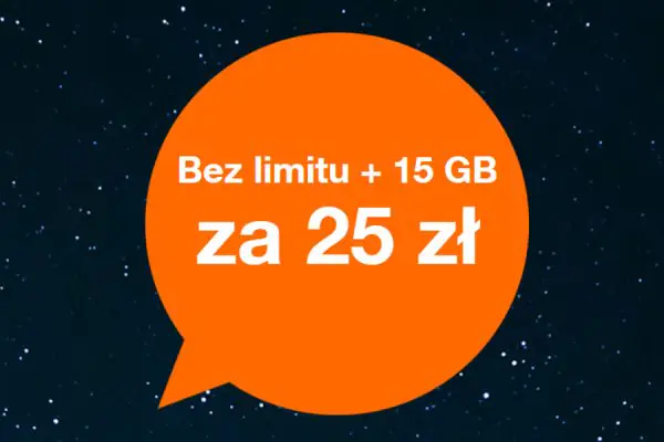 Orange 15 GB za 25 zł