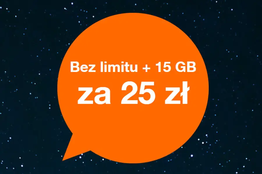 Orange 15 GB za 25 zł