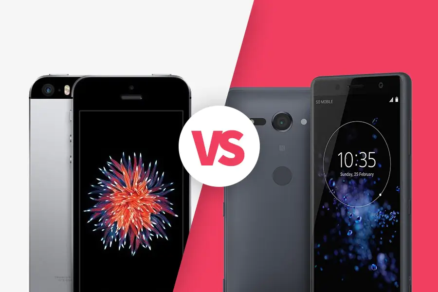 iPhone SE Xperia XZ2 Compact