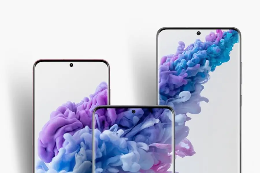 grafika przedstawiająca smartfona Samsung Galaxy S20 Series