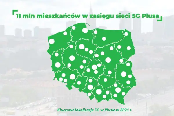 Plus 5G zasięg 2021